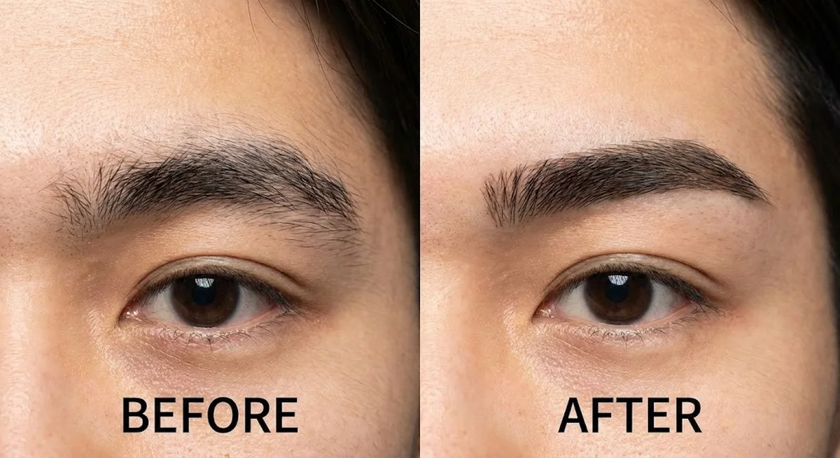 メンズ眉毛 ビフォーアフター3
